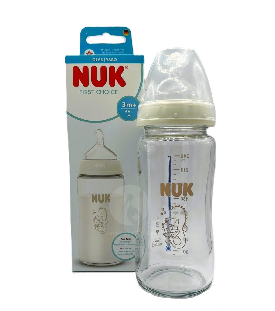 BIBERON CRISTAL SILICONA NUK FIRST CHOICE FLUJO M 1 UNIDAD 240 ML BIBERON CRISTAL SILICONA NUK FIRST CHOICE FLUJO M 1 UNIDAD 240 ML