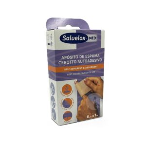 SALVELOX MED FOAM PLASTER APOSITO ADHESIVO 1 APOSITO 1M X 6 CM