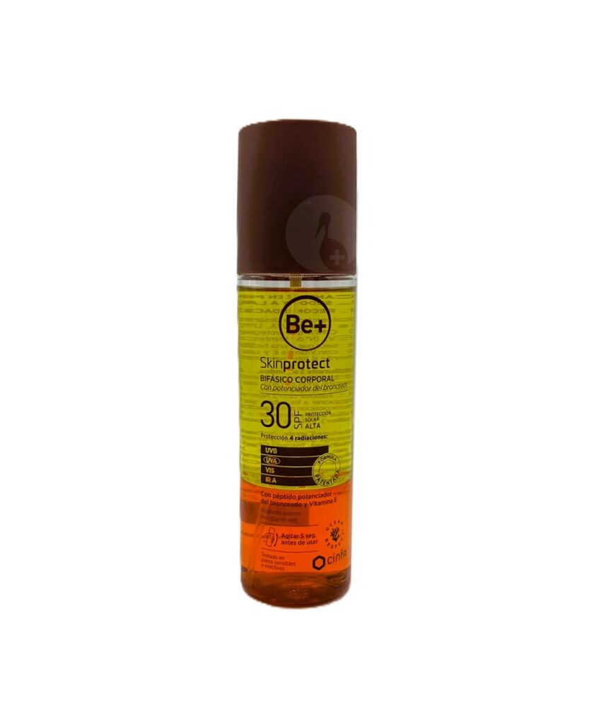 BE+ SKINPROTECT BIFASICO SPF 30 ACELERADOR BRONCEADO 1 ENVASE 200 ML BE+ SKINPROTECT BIFASICO SPF 30 ACELERADOR BRONCEADO 1 ENVASE 200 ML