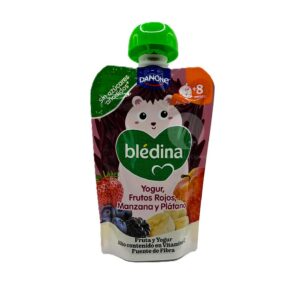 BLEDINA POUCH YOGUR FRUTOS ROJOS MANZANA Y PLATANO 1 POUCH 100 G