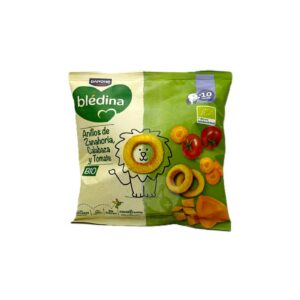 BLEDINA BIO SNACK ANILLOS DE ZANAHORIA CALABAZA Y TOMATE 1 ENVASE 20 G