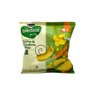 BLEDINA BIO SNACK TUBITOS DE ZANAHORIA Y MAIZ 1 ENVASE 20 G