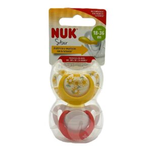 CHUPETE LATEX ANATOMICO NUK STAR 18 – 36 MESES 2 UNIDADES