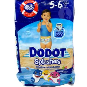 BAÑADOR DESECHABLE DODOT SPLASHERS TALLA 5 12-15 KG 10 UNIDADES